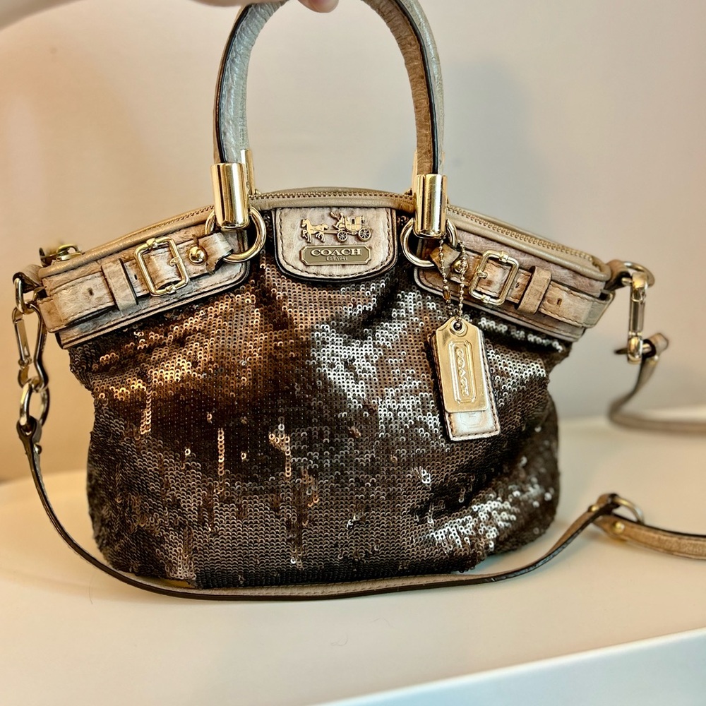 Coach Metallic Gold Leather Bag